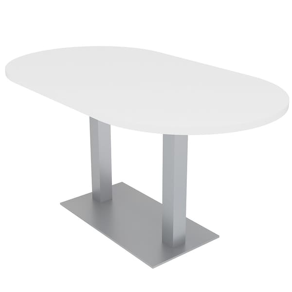 33.5 in W, 59.5 in L, 29 in H, Engineered Wood Top, White
